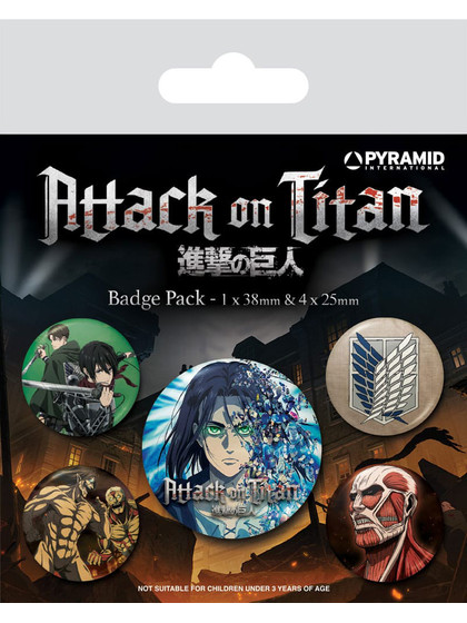 Attack on Titan - Season 4 Pin-Back Buttons 5-Pack