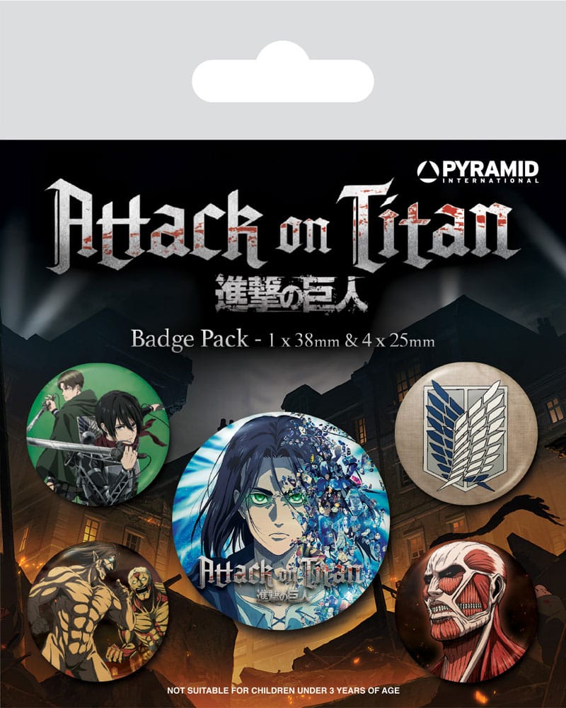 Läs mer om Attack on Titan - Season 4 Pin-Back Buttons 5-Pack