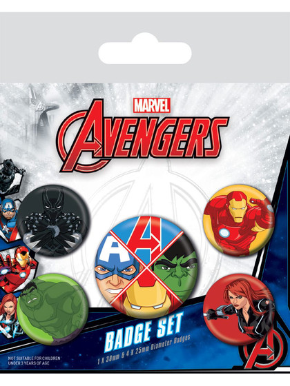 Marvel - Avengers Assemble Pin-Back Buttons 5-Pack