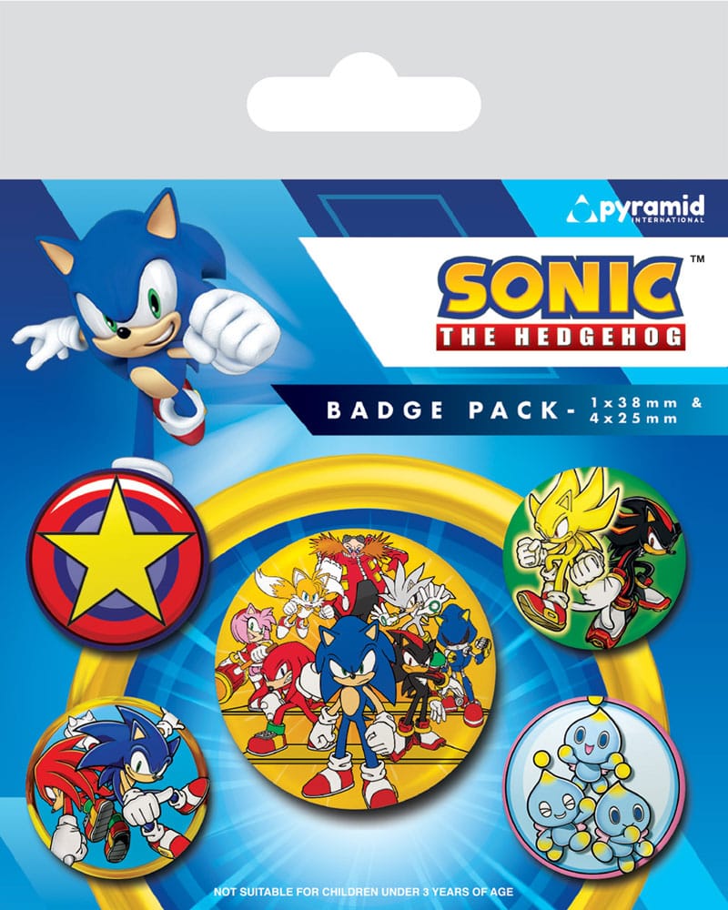 Läs mer om Sonic the Hedgehog - Speed Team Pin-Back Buttons 5-Pack