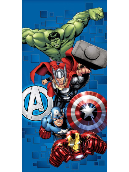 Marvel Avengers Blue Handduk - 70 x 140 cm