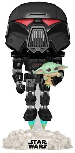 Funko POP! Star Wars: The Mandalorian - Dark Trooper with The Child (Glow in the Dark)