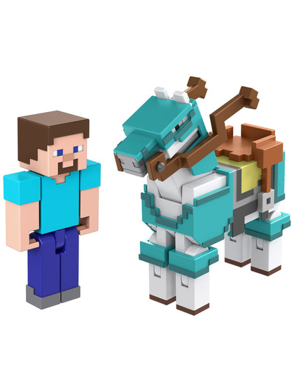 Minecraft - Steve & Armored Horse 2-Pack