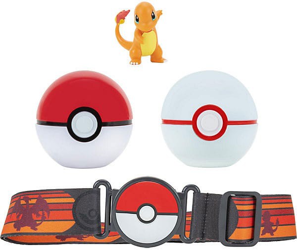 Pokémon Clip'n'Go: Poké Ball Belt Set - Poké Ball, Luxury Ball & Charmander