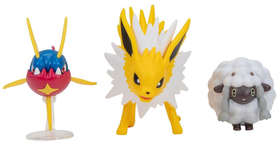 Läs mer om Pokémon: Battle Figure Set - Wooloo, Carvanha, Jolteon 3-Pack