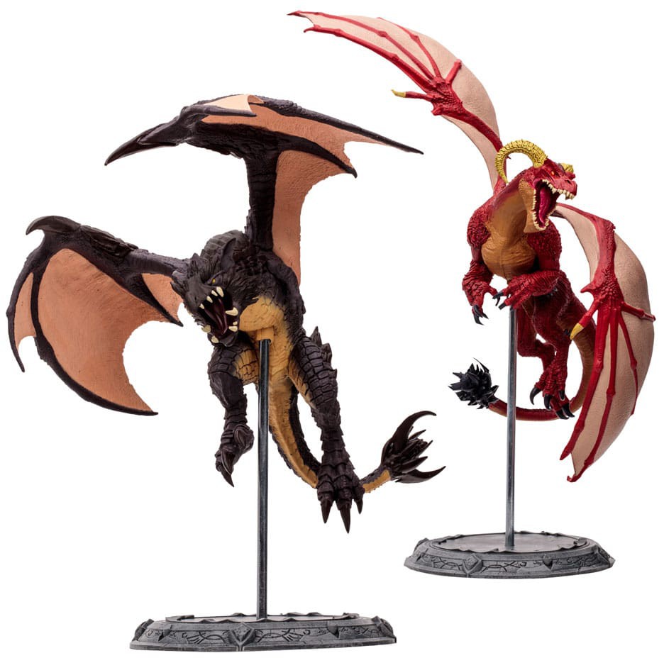 Läs mer om World of Warcraft - Red Highland Drake and Black Proto-Drake