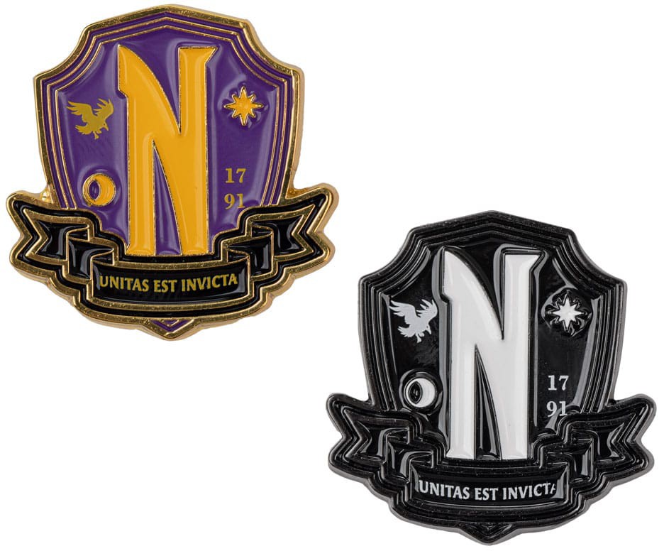 Läs mer om Wednesday - Nevermore Academy Pins 2-Pack