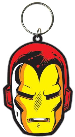 Iron Man - Face Rubber Nyckelring